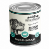 Riverwood Wildzwijn Mono Proteïne 400 g is hypoallergeen natvoer met één eiwitbron, ideaal voor honden met voedselintoleranties.