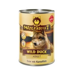 Wolfsblut Wild Duck is compleet, graanvrij natvoer met eend en aardappelen, licht verteerbaar en zeer geliefd bij honden.