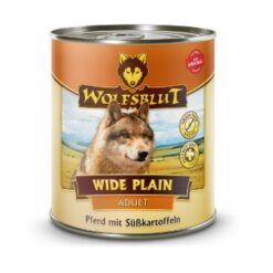 Wolfsblut Wide Plain Natvoer Paard met Zoete Aardappelen is een graanvrije, hypoallergene maaltijd met vers paardenvlees en superfoods.