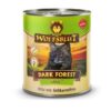 Wolfsblut Dark Forest natvoer met zoete aardappelen is graanvrij hondenvoer met wild en superfoods, geïnspireerd op het dieet van de wolf.