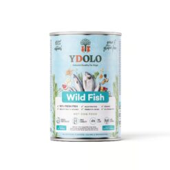 YDOLO Natvoer Wild Fish 400g is graanvrij en hypoallergeen natvoer met 90% verse vis voor optimale gezondheid