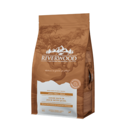 Riverwood Adult Small Breed Gans & Eend met Kwartel is hypoallergene voeding voor kleine hondenrassen tot 10 kg.