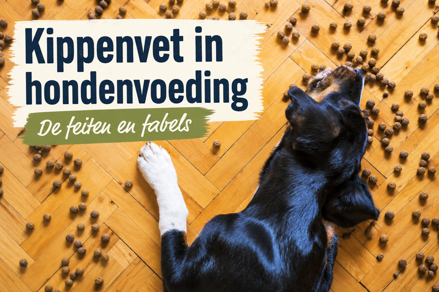Kippenvet, feiten en fabels. in hondenvoeding