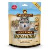 Wolfsblut Squashies Cold River 300 g zijn zachte, graanvrije hondensnacks met forel en zoete aardappel, ideaal als lekkere beloning.