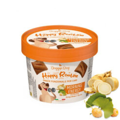 DoggyeBag Happy Routine Morning Energy Fagottini 150 gr met ginseng, Ginkgo biloba en taurine voor actieve momenten.
